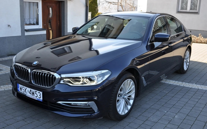 BMW Seria 5 cena 111500 przebieg: 157716, rok produkcji 2017 z Obrzycko małe 407